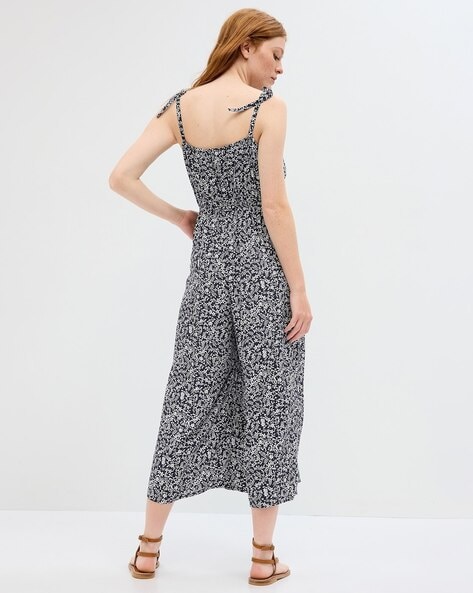 Floral Print Strappy Jumpsuit