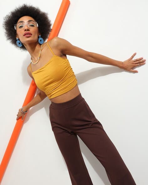 Women Ruched Slim Fit Camisole Top