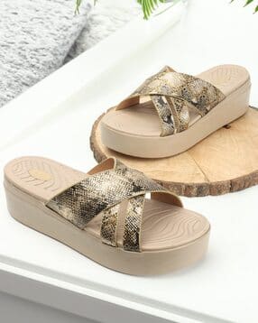 elle Women Snake-Embossed Slip-On Platforms-picture-11