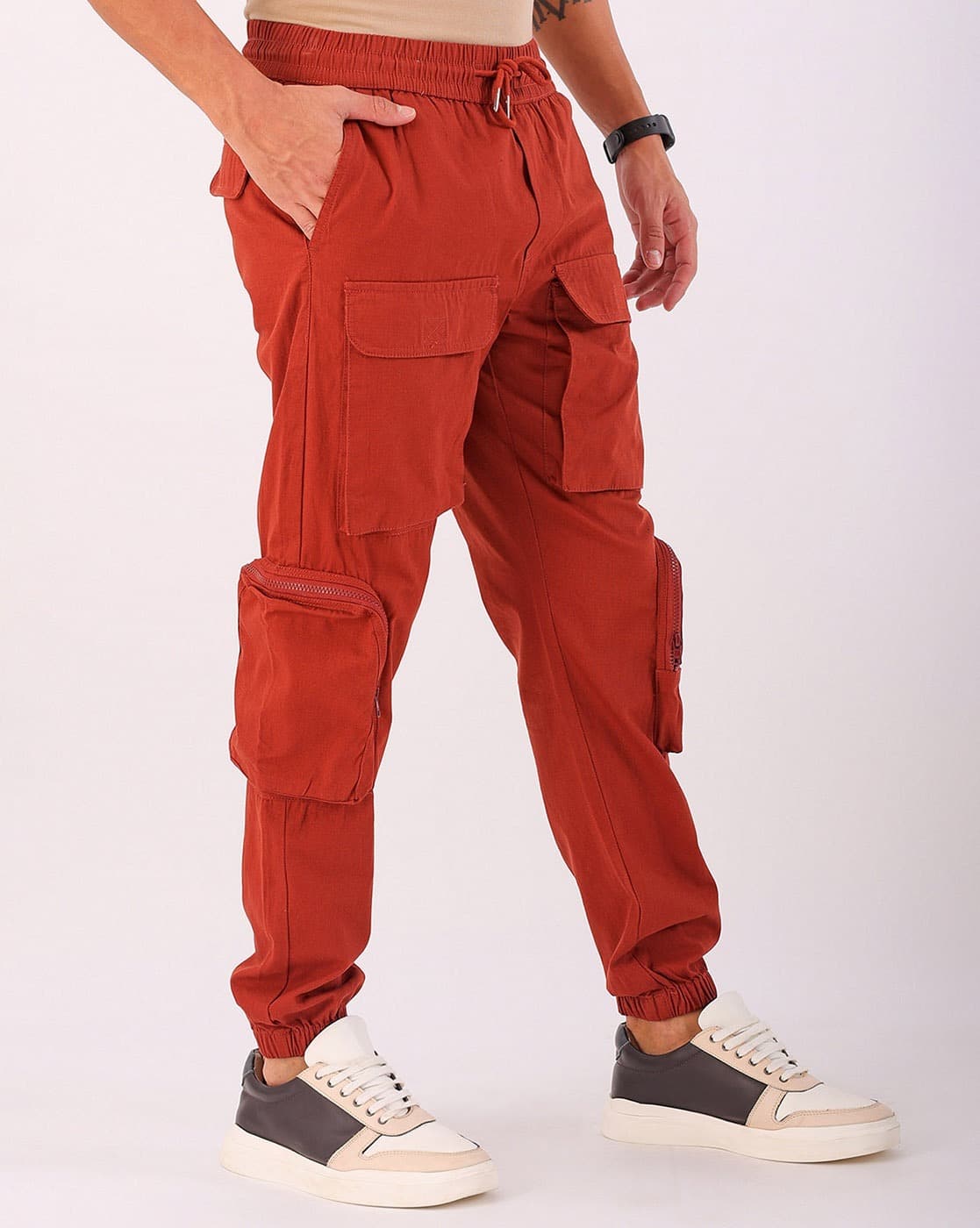 Buy Orange Trousers Pants for Men by The Indian Garage Co Online