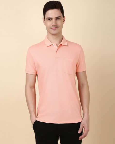 ALLEN SOLLY Men Micro Print Regular Fit Polo T-Shirt