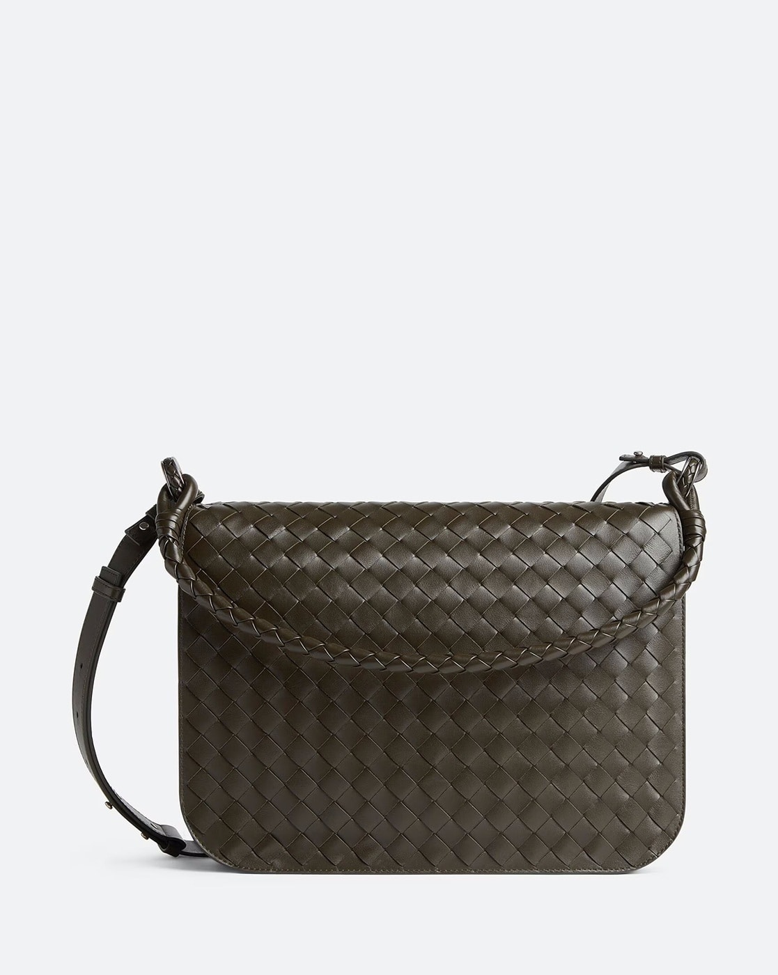 【Bottega Veneta】 Diago Crossbody Bag Khaki BOTTEGA VENETA Diago Small $3000 Dark Green Grained Leather