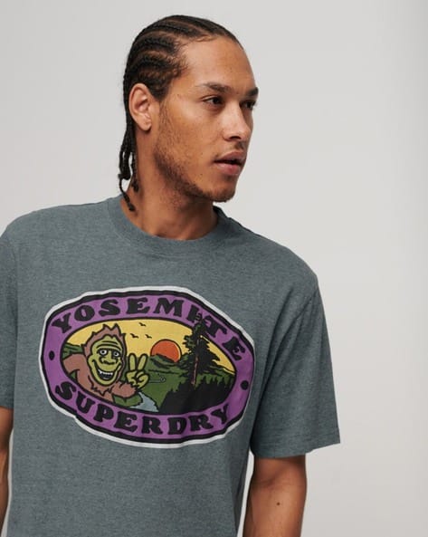 SUPERDRY Travel Postcard Graphic Print T-Shirt
