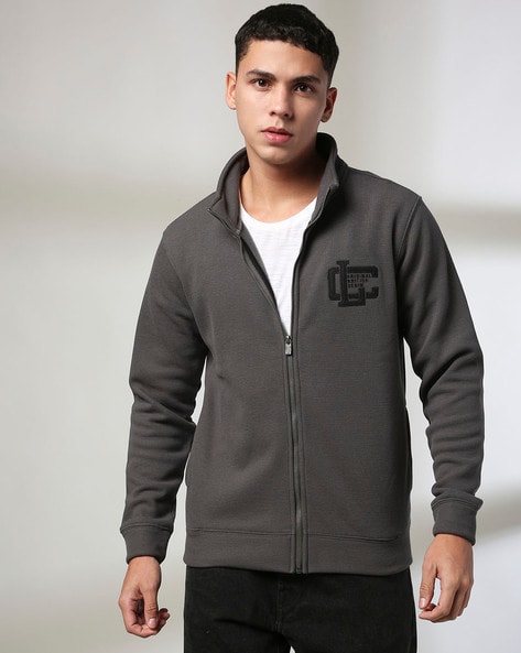 Men Regular Fit Zip-Front Bomber Jacket