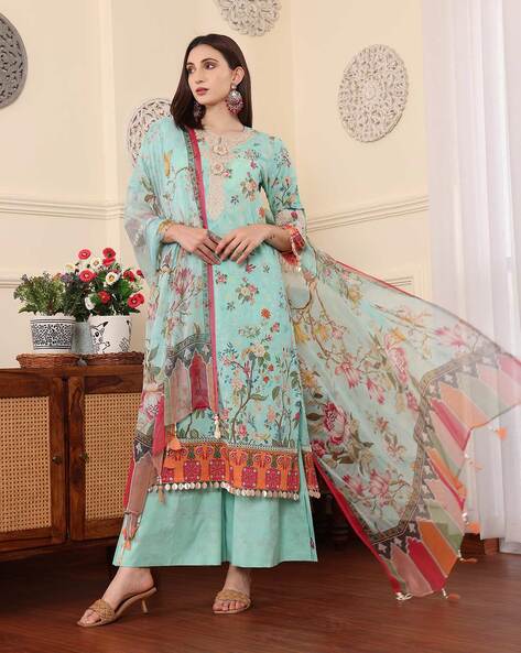 Buy Multicoloured Dress Material for Women by The Cotton Lawn Shop Online Ajio