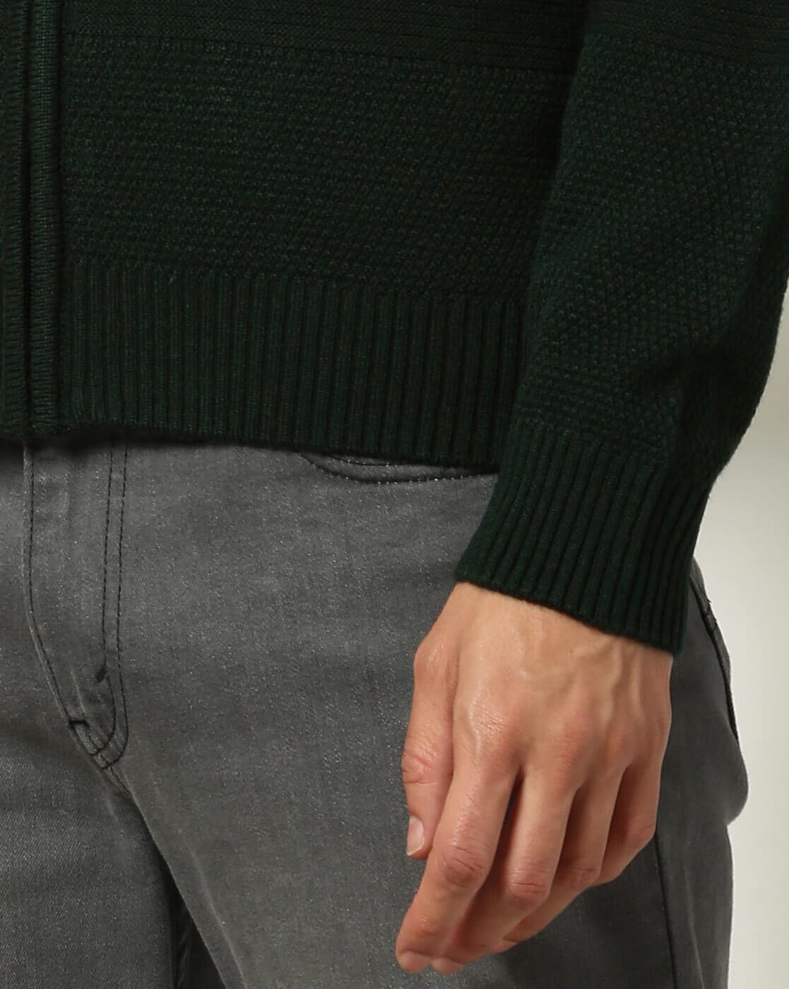 ★*★様 BATONER Ds Knit Darkgreen Size Buy Green Sweaters & Cardigans for Men by DNMX Online | Ajio.com