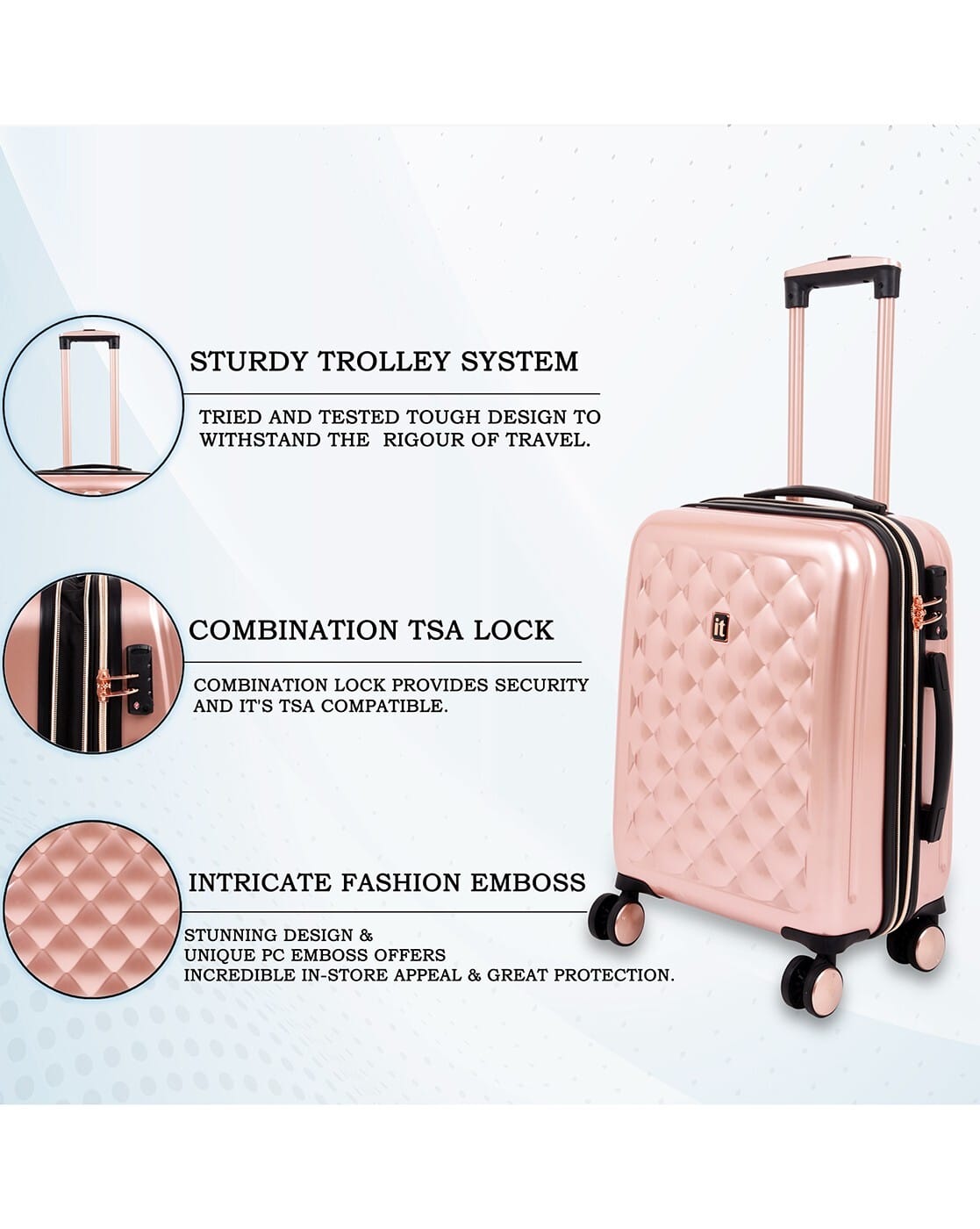 Rose Gold Argos Holiday Bags Travel Suitcase Argos Argos Travel