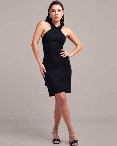 Buy IKI CHIC Women Halter-Neck Bodycon Dress Online | Ajio.com Buy IKI CHIC Women Halter-Neck Bodycon Dress Online | Ajio.com
