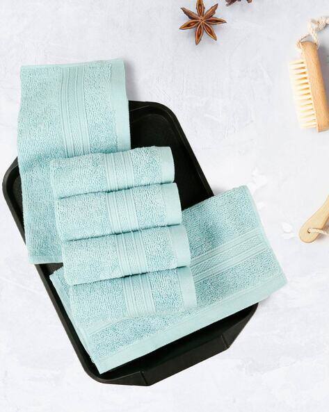 MYTRIDENT Set of 6 500 GSM Cotton Face Towels 12" x 12"