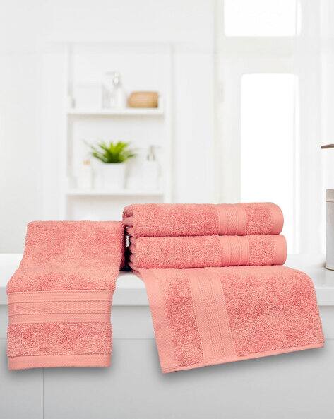 MYTRIDENT Set of 4 Cotton Hand Towels 26" x 16"
