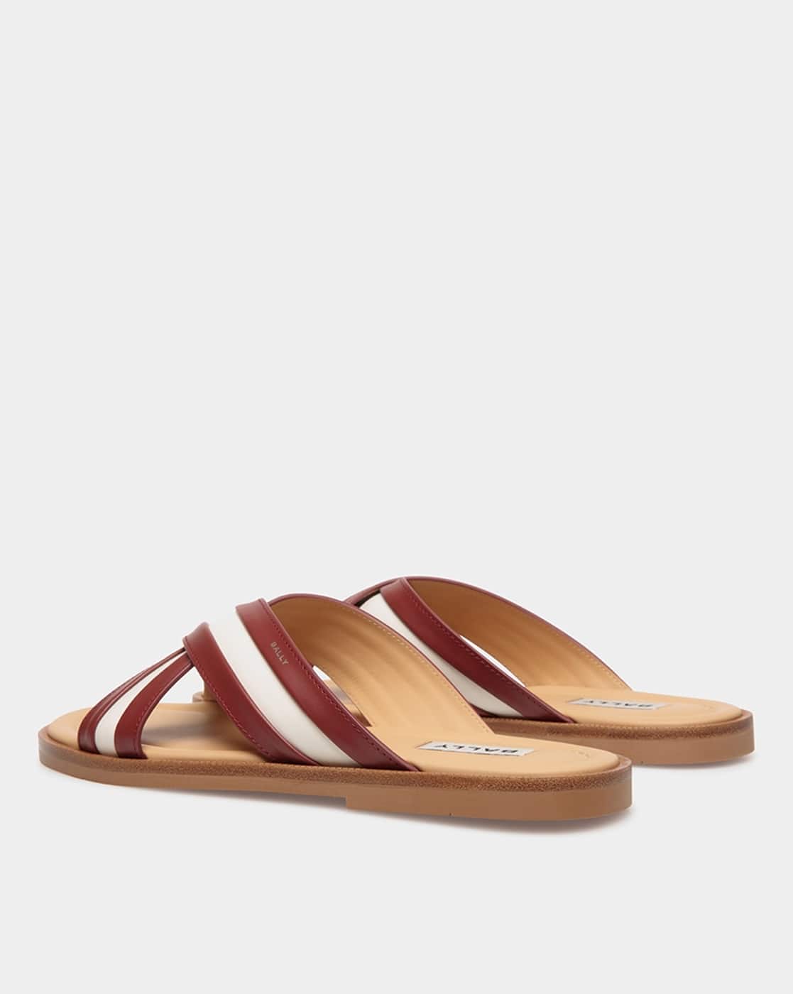 Buy Bally Gherry CH Leather Sandals | Red Color Men | AJIO LUXE
