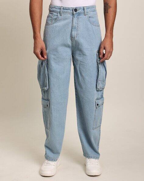 Men Mid-Rise Baggy Clean Jeans