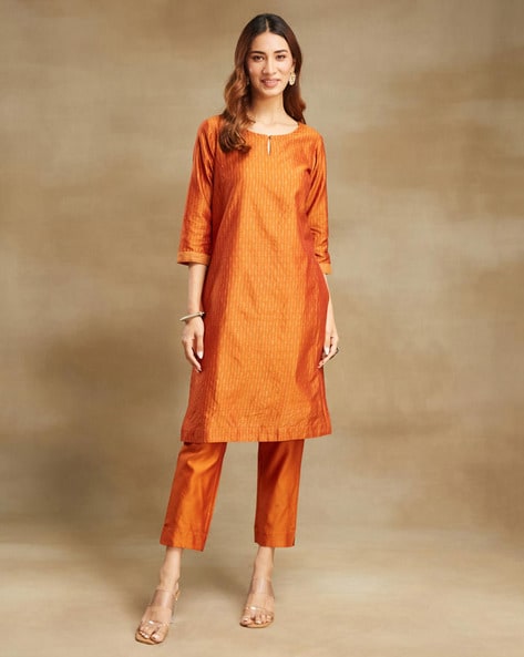 Fabindia Women Printed Straight Kurta