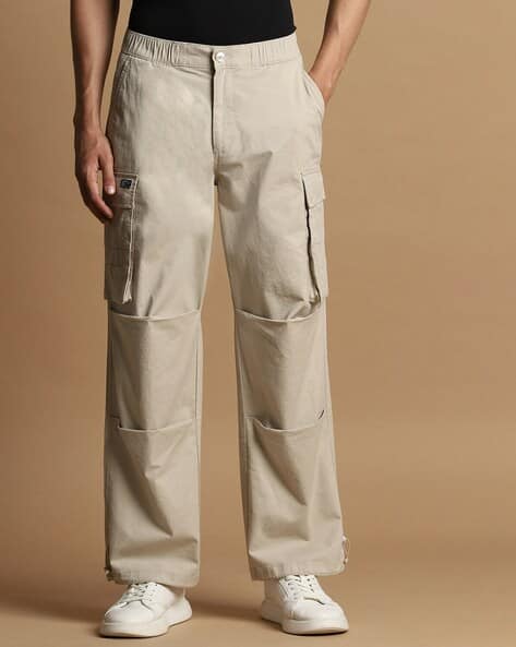 Men Straight Fit Cargo Pants - Main Image