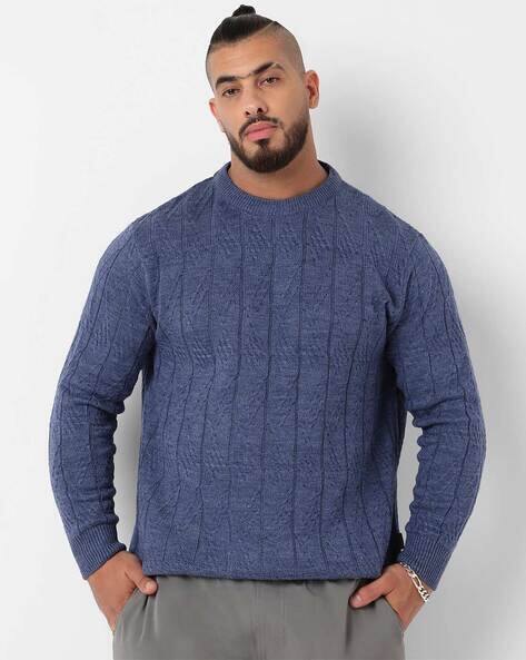 Men Relaxed Fit Crew-Neck Pullover