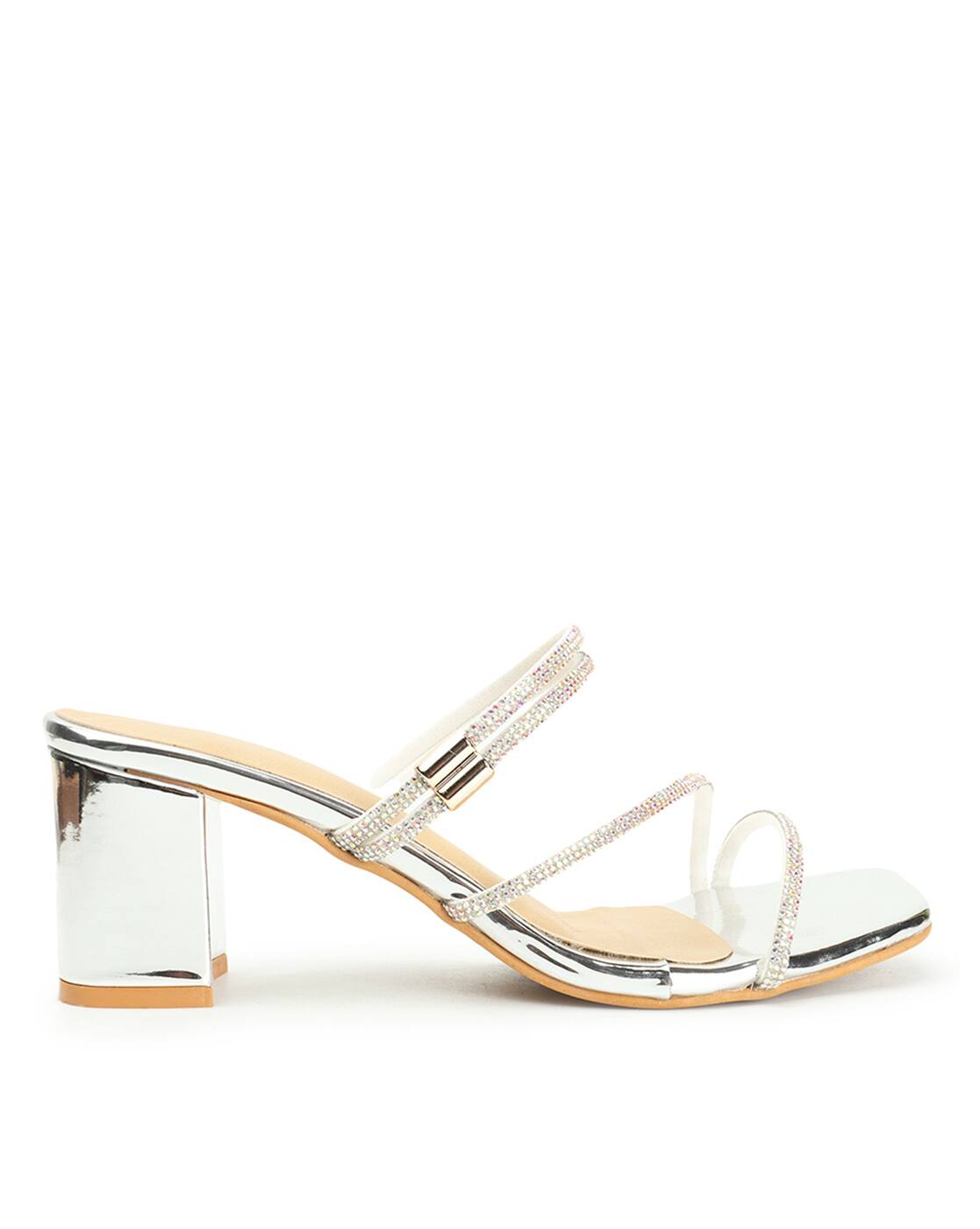Buy AlwaysIconics Women Open-Toe Chunky Heeled  Online | Ajio.com