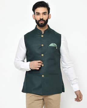 kisah Solid Nehru Jacket-picture-34