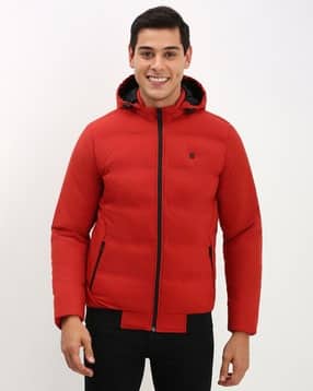 allen solly Men Regular Fit Zip-Front Hooded Jacket-picture-18