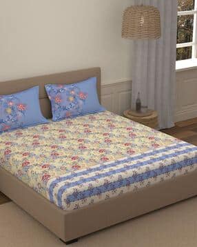 144 TC Printed Cotton Bedsheet-image-42