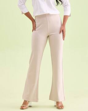 go colors Women Flared Pants with Elasticated Waistband-picture-15