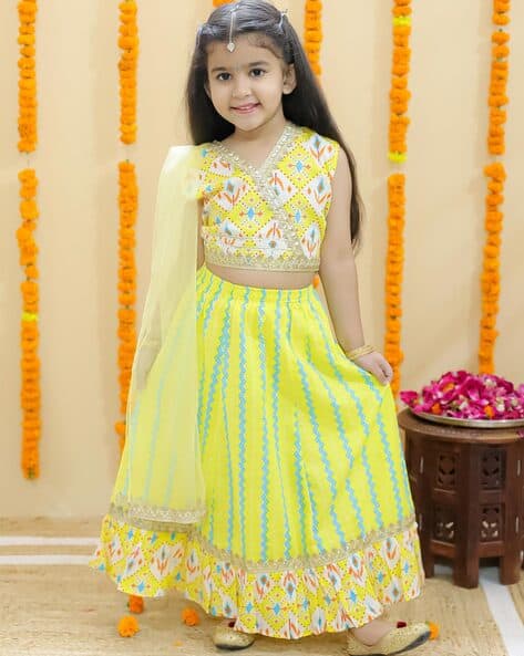 Buy Yellow Ethnic Wear Sets for Girls by Junitos Online