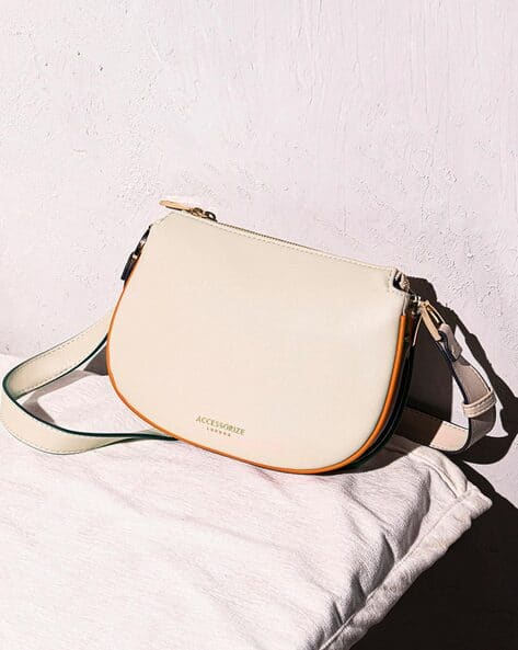 Women Colour Piping Sling Bag