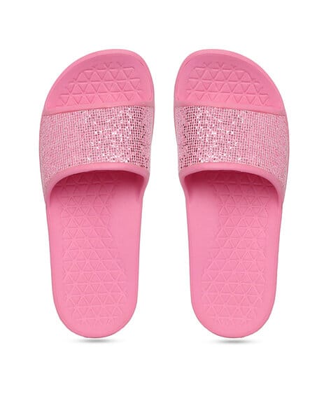Adilette Slides Pink Slides Glitter Buy Pink Flip Flop Slippers