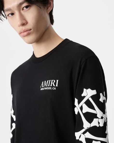 送料関税込み【AMIRI】Bones stacked long sleeve t-shirt Black 83be96ae-81ac-4a7c-b5e6-