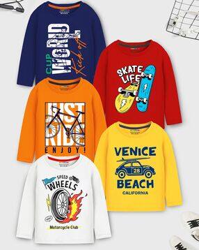 trampoline Pack of 5 Boys Graphic Print T-Shirts-picture-30