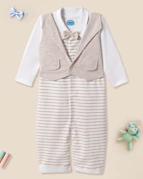 nauti nati Striped Rompers with Snap-Button Closure-picture-17