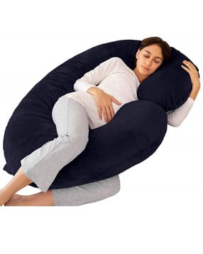 pumpum C Shape Maternity Hollow Fiber Pillow with Removable Zip Cover-picture-41
