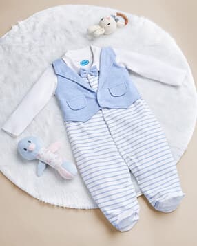 nauti nati Striped Rompers with Snap-Button Closure-picture-50
