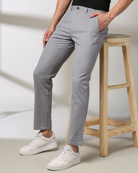 Mens Pants Chino Light Grey Outfit Grey Khaki Pants Brown Shoes Grey Chino  Pants With Boots