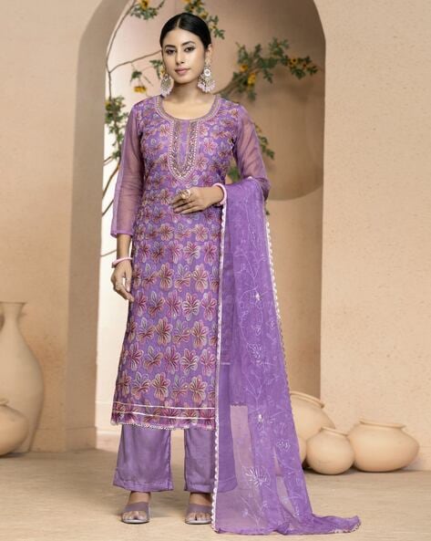 Women Embellished Unstitched Dress Material Price in India