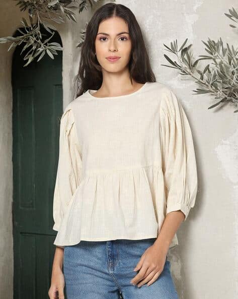 boat neck peplum top