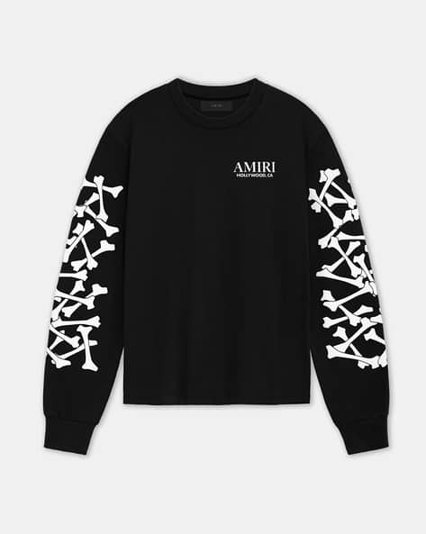 新品 AMIRI BONES STACKED LONG SLEEVE TEE S Buy AMIRI Bones Stacked Long Sleeves T-Shirt | Black Color Men
