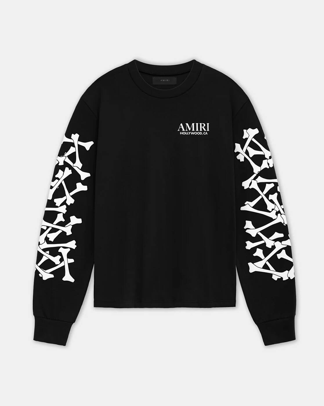 Buy AMIRI Bones Stacked Long Sleeves T-Shirt | Black Color Men