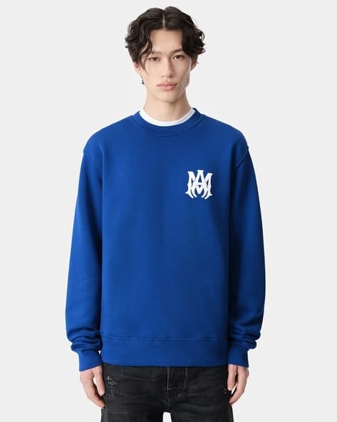 Buy AMIRI Ma Core Logo Regular Fit Sweatshirt | Blue Color Men