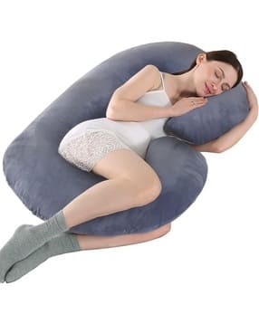 pumpum C Shape Maternity Hollow Fiber Pillow with Removable Zip Cover-picture-43