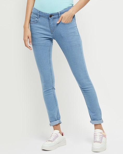 Women Lightly Washed Skinny Jeans