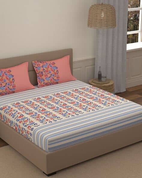 PORTICO 144 TC Printed Cotton Bedsheet