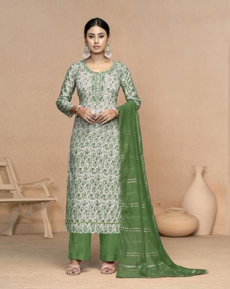 Women Embroidered Unstitched Dress Material Price in India