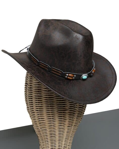 Men Cowboy Hat with Belt Accent