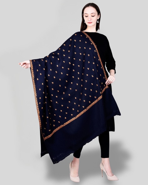 Women Embroidered Woolen Shawl Price in India