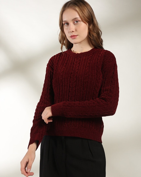 Buy Maroon Sweaters Cardigans for Women by MISS PLAYERS Online Ajio