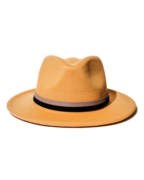 Men Fedora Hat with Contrast Lace - Main Image