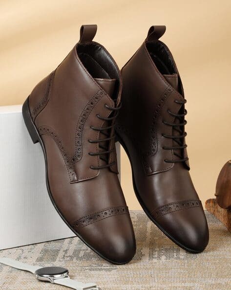 Buy Brown Boots for Men by TEAKWOOD LEATHERS Online