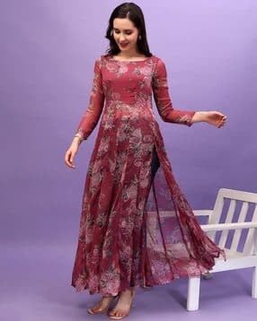 cation Floral Print Tunic with Full Sleeves-picture-13