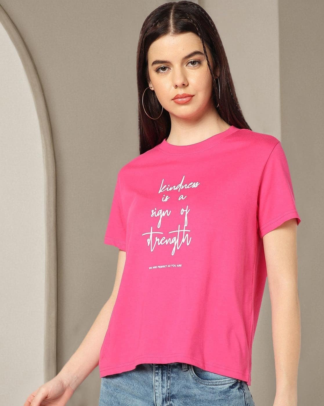 Buy Pink Tshirts for Women by DNMX Online | Ajio.com Buy Pink Tshirts for Women by DNMX Online | Ajio.com