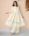 Jacquard  flared, OFF WHITE, L